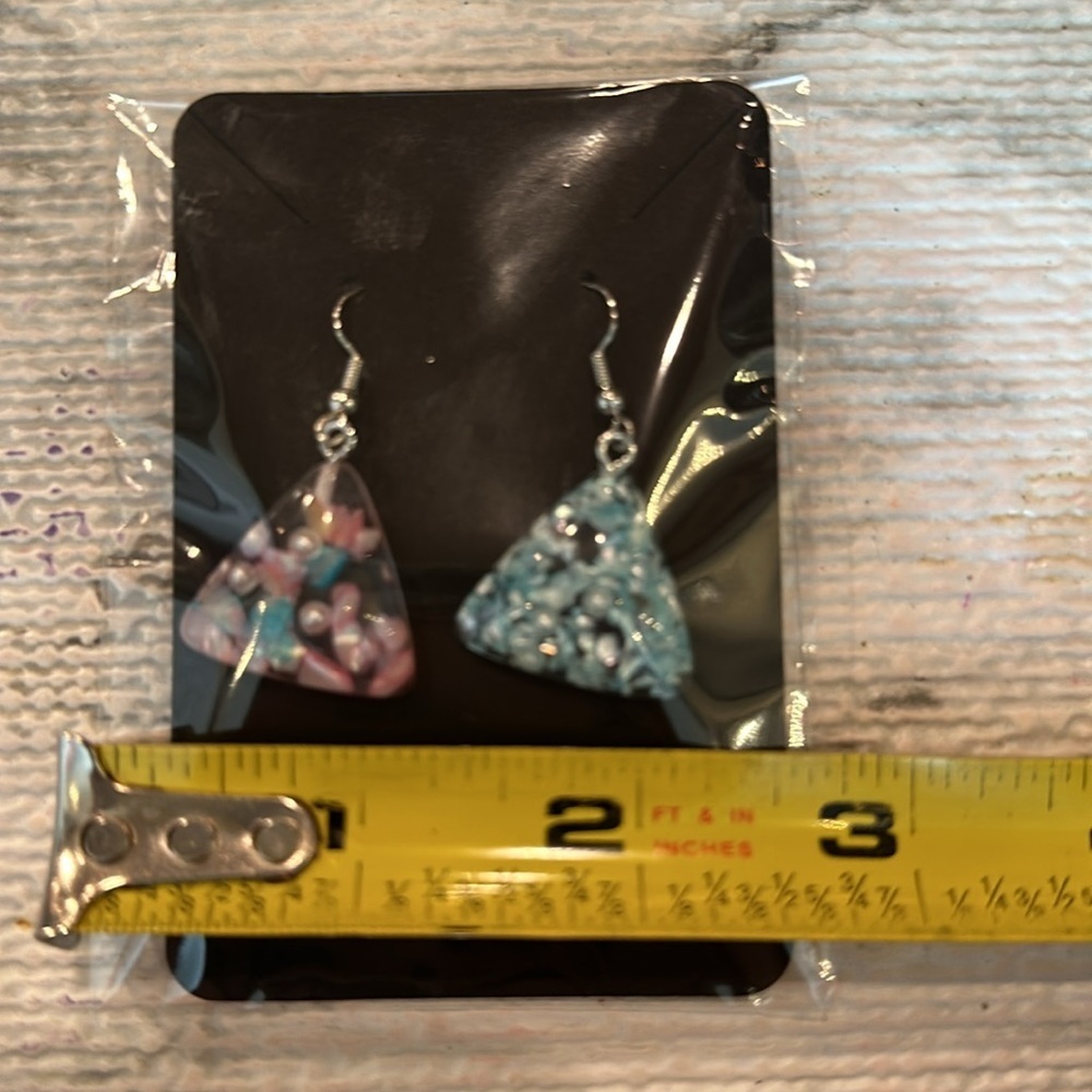 Abstract Dangle Earrings - Picture 4 of 4